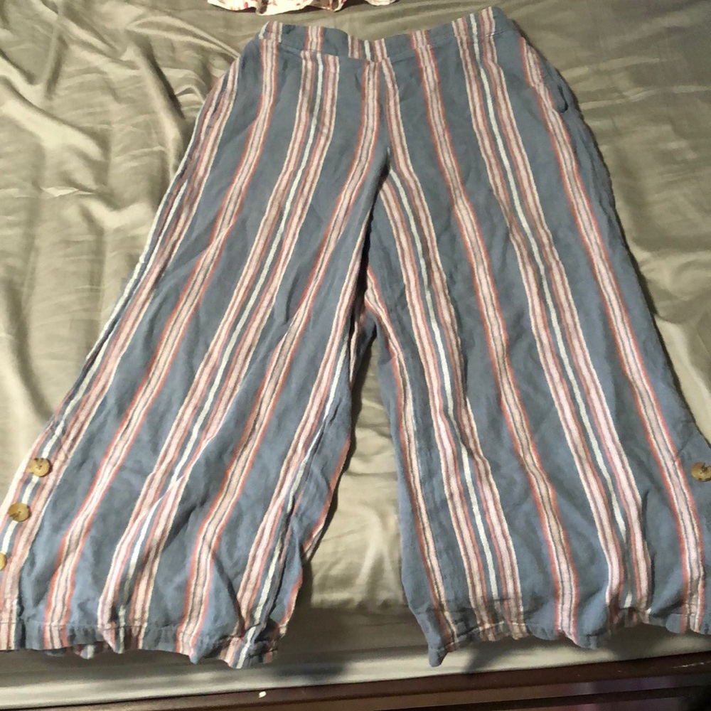 Women’s XS wide leg stripped pants